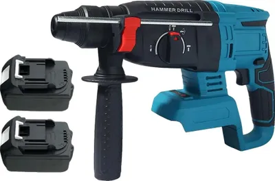 Obrázek produktu pro Elektrická příklepová vrtačka, bezkartáčový motor, univerzální funkce, 2 baterie
