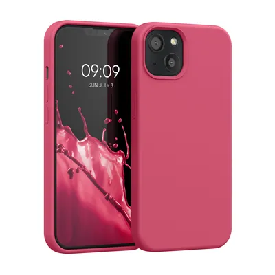 Obrázok produktu pre kwmobile Puzdro na mobilný telefón pre iPhone 13 Puzdro, pre iPhone 13 Puzdro - Silikónové puzdro - Bezdrôtové nabíjanie - Úžasná ružová