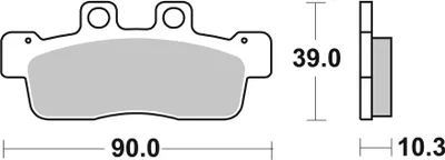 Produktbild von Scooterbelag SBS 207HF (Satz pro Scheibe) Street Ceramic