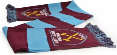 Produktbild von Futbalový žakárový šál West Ham FC, oficiálny licencovaný produkt BS480 (jedna veľkosť) (vínovo červená/modrá)