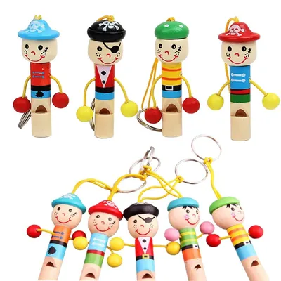 Produktbild von 12 Holzflöten für Kinder mit Cartoon-Design