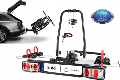 Zdjęcie produktu dla Bagażnik rowerowy samochodowy na hak - E-Bike - 2 rowery JAKOŚĆ !
