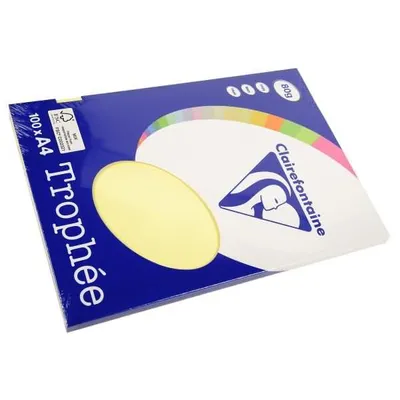 Immagine prodotto di Clairefontaine 4107C Clairefontaine Kopierpapier Trophée gelb DIN A4 80 g/qm 100 Blatt
