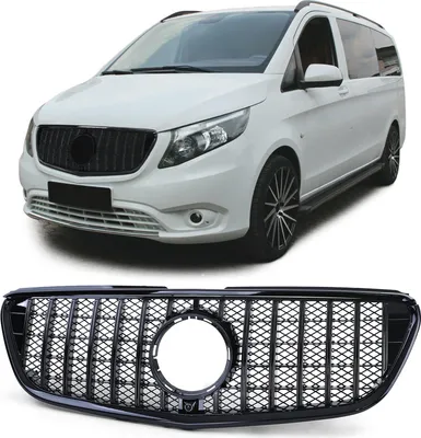 Produktbild von Sport Kühlergrill Schwarz Glanz pasend für Mercedes Vito W447 14-19