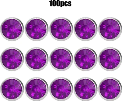 Image de 100 p��ck Rhinest Rivet, B Acrylique-Diamant, 8 Mm, Rivet décoratif de bricolage, Accessoires de v?tements, 8 Mm Rivet Cristal-Diamant, Perle décorative acrylique, 8 Mm bord argent, Cristal (8mm