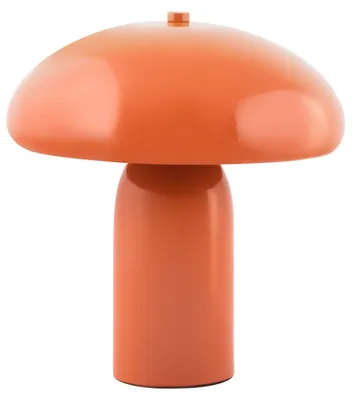 Produktbild von BELIANI Tischlampe Orange Metall 22 cm Hoch Pilzform mit Kabel und Schalter Moderne Tischleuchte Nachttischlampe Schlafzimmer Wohnzimmer