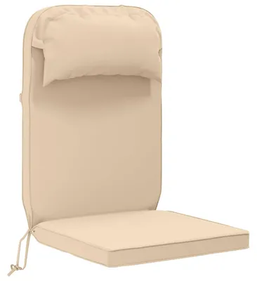 Imagen del producto de Cojín para tumbona, 100% poliéster, color crema, 55 x 124 x 5 cm