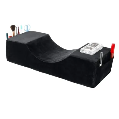 Produktbild von Wimpernkissen für Kosmetikstudios,Professionelles U-förmiges Wimpernverlängerungskissen Schönheitssalon Nackenschutz,50*20*12cm,Schwarz