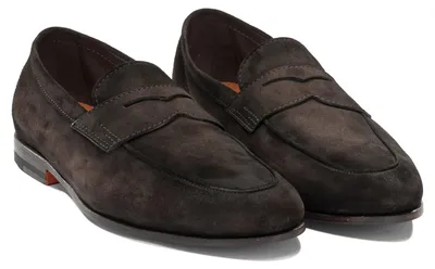 Productafbeelding van SANTONI heren mocassins en suède, bruin - maat 8