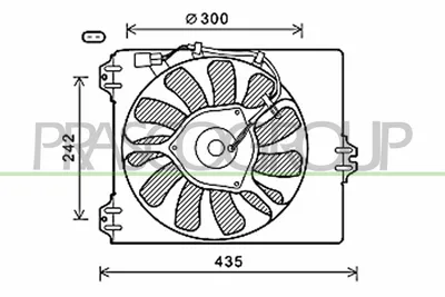 Produktbild von PRASCO FT360F002 Lüfter Motorkühlung Kühlerlüfter für FIAT Sedici (FY) Wasserkühler