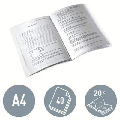 Produktbild von Leitz WOW, Metallisch, Pink, Polyvinylchlorid (PVC), 20 Taschen, A4, 231 mm, 13 mm