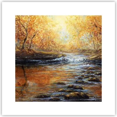 Produktbild von Poster - Poster ohne Rahmen - Bach Park Baum - 30x30 cm - Wand Bild - Wanddeko - Wandbilder - Kunstposter - Wandposter - Bilder - Kunstdruck - Wanddekoration - Wandbild - P2XAC30x30-3973