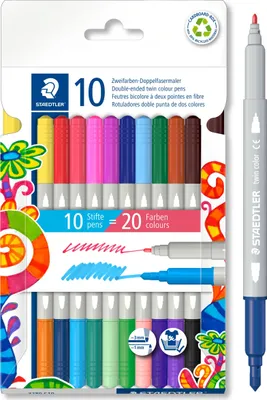 Immagine prodotto di Penne con punta in fibra Penne con doppia punta in fibra STAEDTLER® 3280 Penne con doppia punta in fibra Bicolore