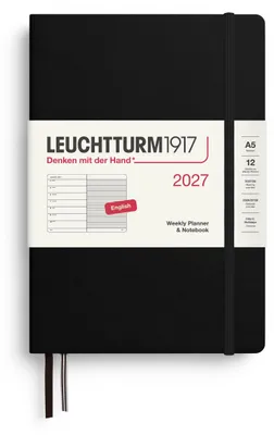 Produktbild von LEUCHTTURM1917 Wochenkalender 2027 Medium (A5) mit Notizbuch, liniert - Terminpl