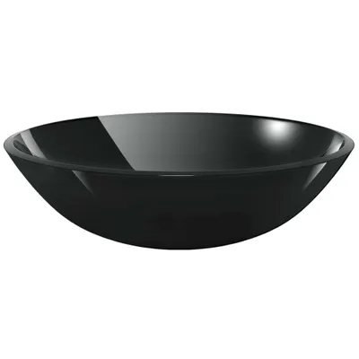 Image de vidaXL Lavabo en verre trempé 42 cm noir