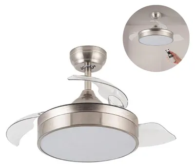 Deckenventilator mit LED, 72 W, 4 Flügel, DC-Motor, Fernbedienung
