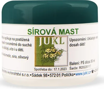 A product shot of a jar of cream with text and branding.