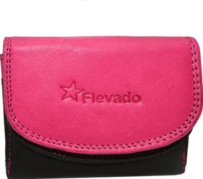 Produktbild von flevado Damengeldbörse Kinder Partybörse RFID Schutz Echt Leder Zweifarbig
