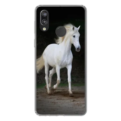 Produktbild von MuchoWow® Handyhülle Schutzhülle Hülle für Huawei P20 Lite (2020) Pferde - Sand - Dunkel Silikon Softcase Handy Hülle - Kartenhalter