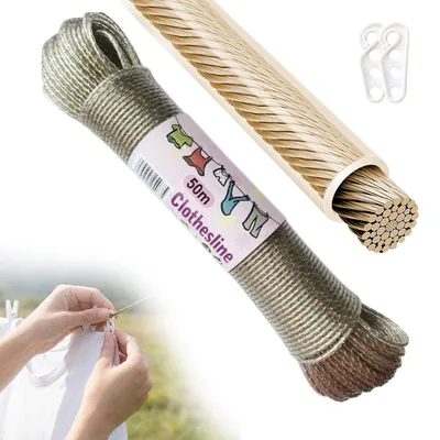 Produktbild von Kleidungsreihe mit Stahlkern – 50 Meter – Braun