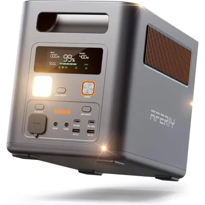 Produktbild von AFERIY Nomad 1800Pro Powerstation 1024Wh LiFePO4 – 1800W AC, erweiterbar auf 5,1kWh, 1 Std. Schnellladung
