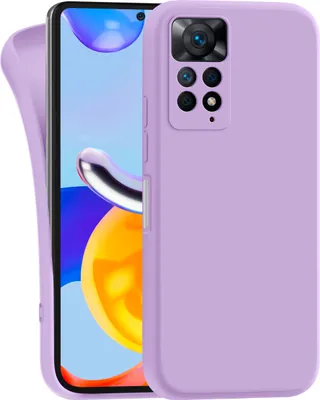 Produktbild von MyGadget Silikon Hülle Kompatibel mit Xiaomi Redmi Note 11 Pro | 11 Pro 5G - robuste Schutzhülle TPU Case Slim Silikonhülle - Back Cover Kratzfest Handyhülle - Matt Lila