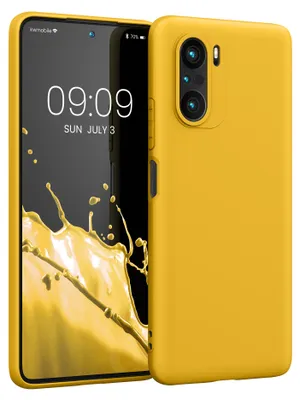 Produktbild von kwmobile Handyhülle für Xiaomi Mi 11i / Poco F3 Hülle - TPU Case - Kabelloses Laden - Schutzhülle Cover in Honiggelb