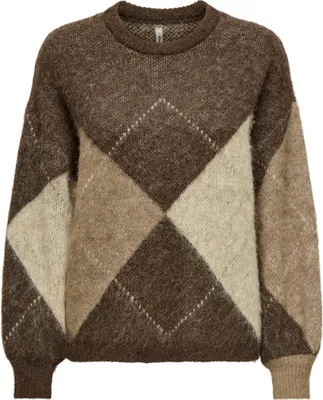 Produktbild von ONLNOEME LIFE LS JQ O-NECK KNT Chestnut/C L