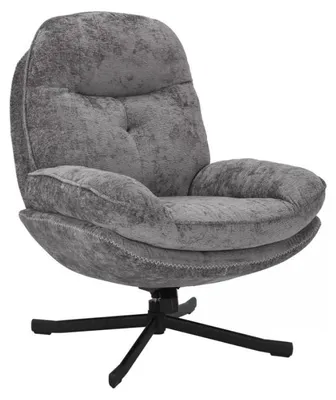 Image de Fauteuil en tissu "Harper" - Gris - l 77 x H 101 cm