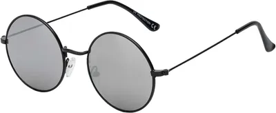 Produktbild von Herren Sonnenbrille Rund Form Designer 80er Modern Urlaub Sommer Strand 30559 Grau-Schwarz