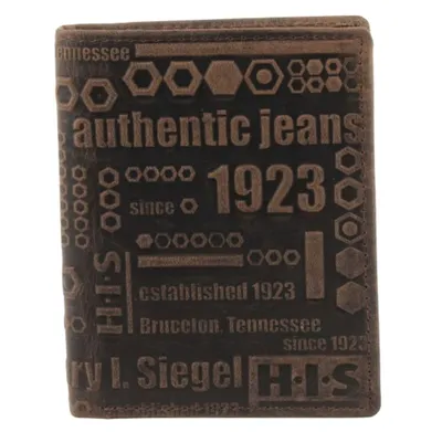 Produktbild von H.I.S Leder Geldbörse Wallet Brown dunkelbraun