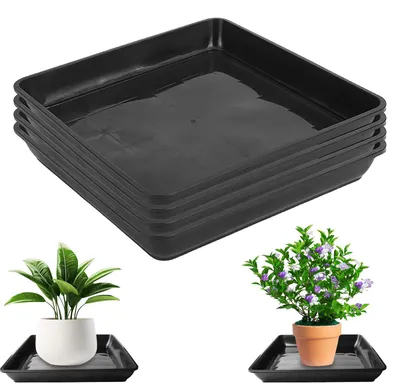 Immagine prodotto di Omgoods - Set di 4 sottovasi in plastica