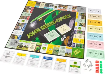 Zdjęcie produktu dla John Deere -Opoly, gra Monopoly w języku angielskim