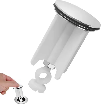 Produktbild von Universal Waschbeckenstöpsel, 40mm, Höhenverstellbar, Chrom, für Bad und Küche