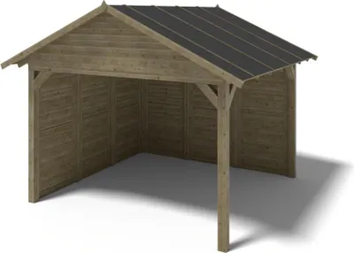 Produktbild von Gartenlaube Gartenpavillon 4.04x4.04m mit Paneelen - Imprägniert