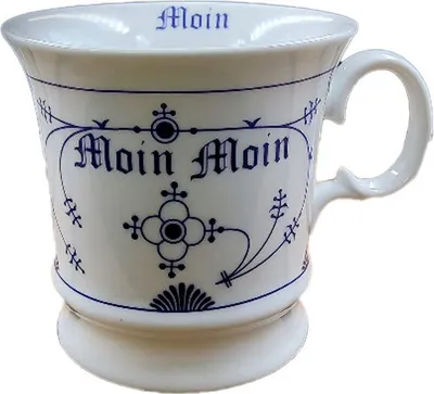 Produktbild von Moin Moin Kaffeepott Indisch Blau Kaffeetasse Teetasse