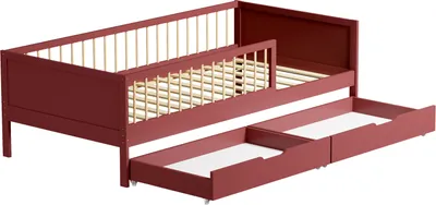 Produktbild von Kinderbett 190x90cm terracotta mit Schubladen ADAM