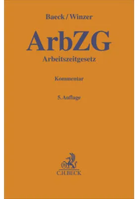 Produktbild von Arbeitszeitgesetz. ArbZG