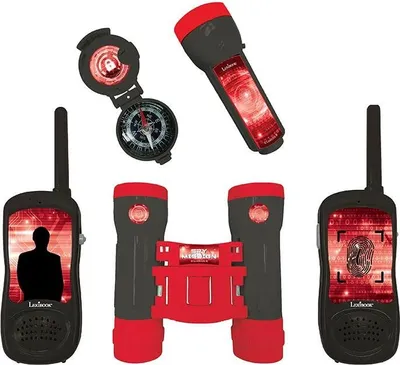 Produktbild von Lexibook Spy Mission - Abenteurerset für Kinder, Walkie-Talkie 120m, Fernglas, Kompass, Taschenlampe, RPTW12SPY