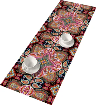 Produktbild von BERTONI Filz Tischläufer, Tischdecke mit Muster Bank Tischdekoration POLKA 95x33 cm