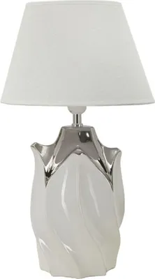 Produktbild von Mauro Ferretti Tischleuchte Shiney E27 Ø 30x51 cm weiß silber