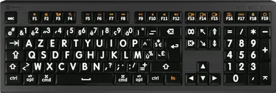 Immagine prodotto di Logickeyboard LKB-LPWB-A2M-FR Tastiera USB AZERTY Francese Nero (LKB-LPWB-A2M-FR)