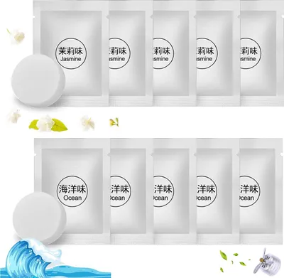 Obrázek produktu pro 10 pevných vonných tablet do auta – oceán + jasmín