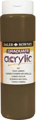 Obrázek produktu pro Daler Rowney Graduate Akrylová barva Raw Umber 500 ml 1 ks
