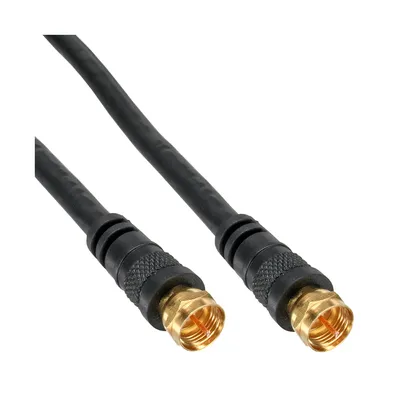 Produktbild von InLine® SAT-Anschlusskabel, 2x geschirmt, 2x F-Stecker, >85dB, schwarz, 15m