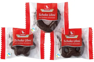 Produktbild von Weiss Schoko-Ulmi Herzen Sterne Brezeln 120x21g