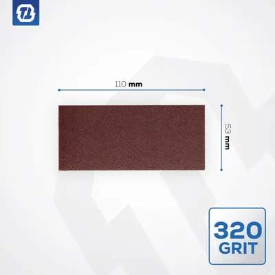 Produktbild von TECHTOOL TTSP320SR Schleifpapier P320, 110 x 53 mm, 10 Stück für TTOS02, KI-generiertes Bild