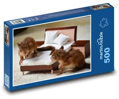 Obrázek produktu pro martinpuzzle - Puzzle 500 - Veverky - mláďata, zvířata