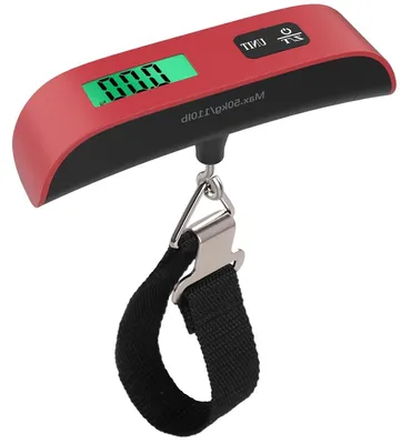 Immagine prodotto di Bilancia digitale per bagagli - Bilancia da viaggio - Per pesare i bagagli - Acciaio inossidabile - 50 kg - Argento