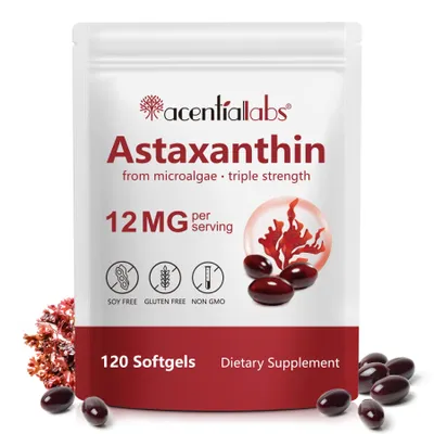 Produktbild von Astaxanthin Hochdosiert Antioxidans Immunsystem Algenextrakt 120 Softgels VEGAN